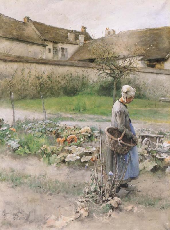 Carl Larsson October oil painting image